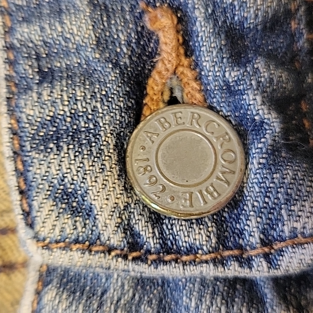 Abercrombie & Fitch distressed bootcut blue jeans 5 pocket 100% cotton Size 6R … - Picture 5 of 10